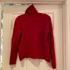 Ann Taylor Red Cashmere turtleneck